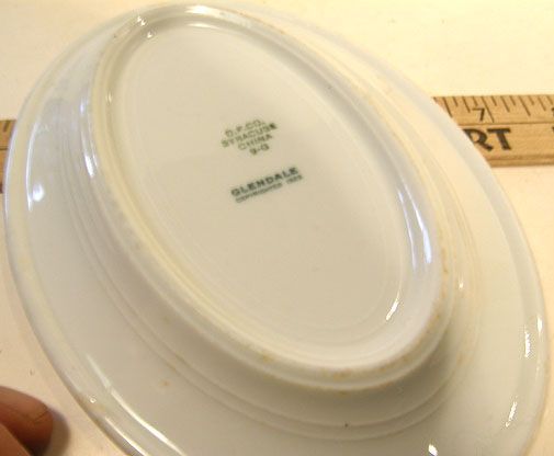  RESTAURANT WARE O.P.CO SYRACUSE CHINA GLENDALE SM OVAL SIDE PLATE DISH