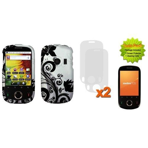  Black Vine 2D Protector Hard Case Cover 2X Screen Protector