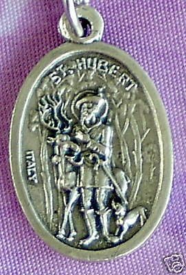 St Hubert Holy Medal, Chain Hunters Trappers Dogs Bloodhounds