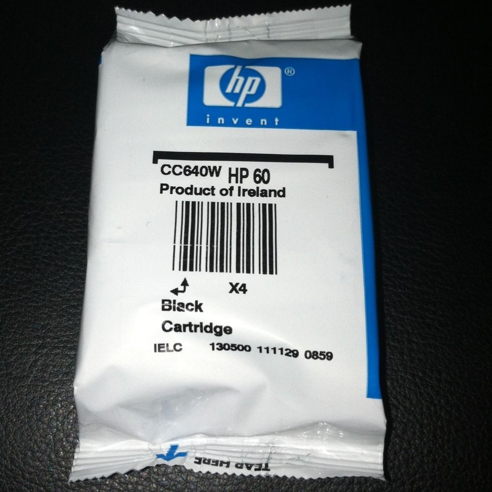 HP 60 CC640WN 140 Black Ink Cartridge