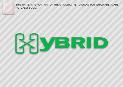 Hybrid Sticker Green Decal Environmental