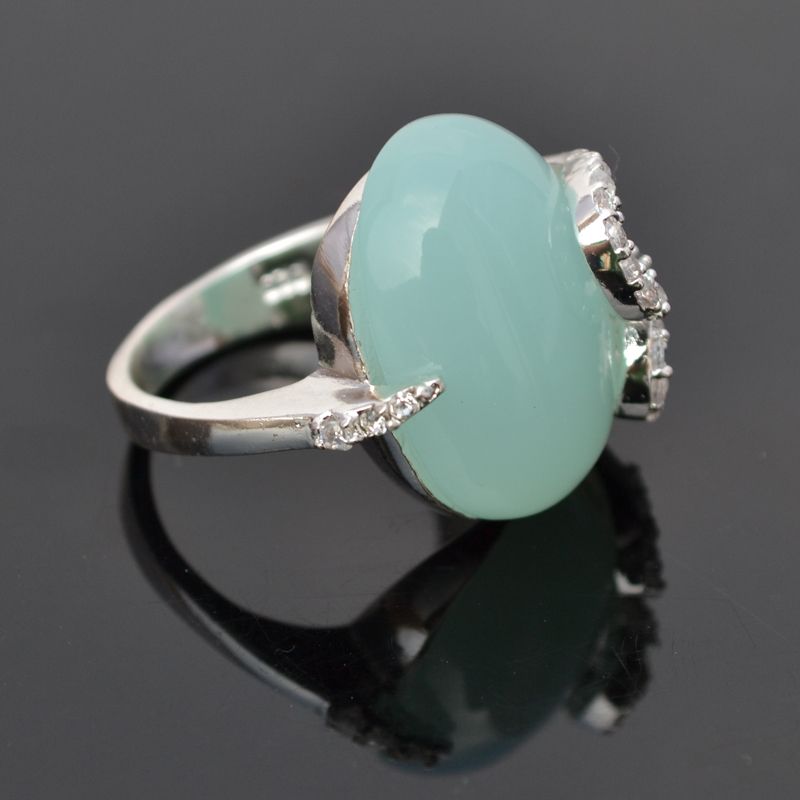  Ring Green Quartz Evening Party Wedding BirthdayGift Rings