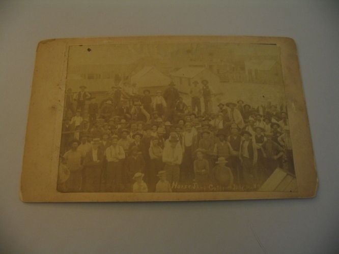  Oklahoma Horse Thief Hanging Crowd JJ Hargrave Cabinet Photo OK