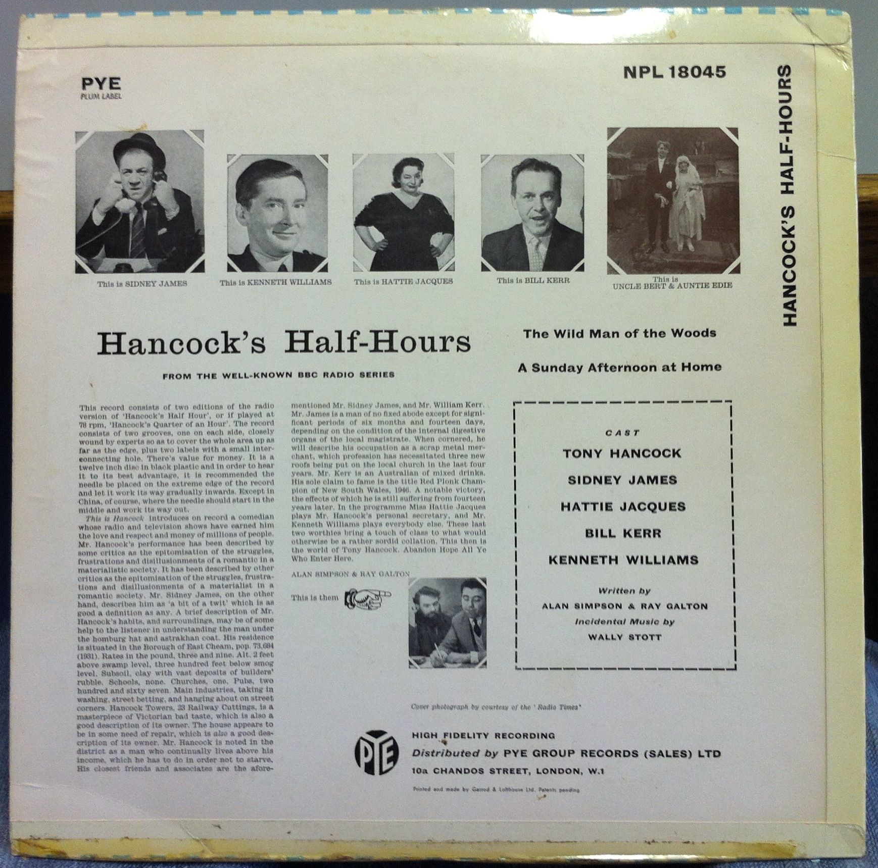Tony Hancock This Is Hancocks Half Hours LP VG NPL 18045 UK Mono 1960