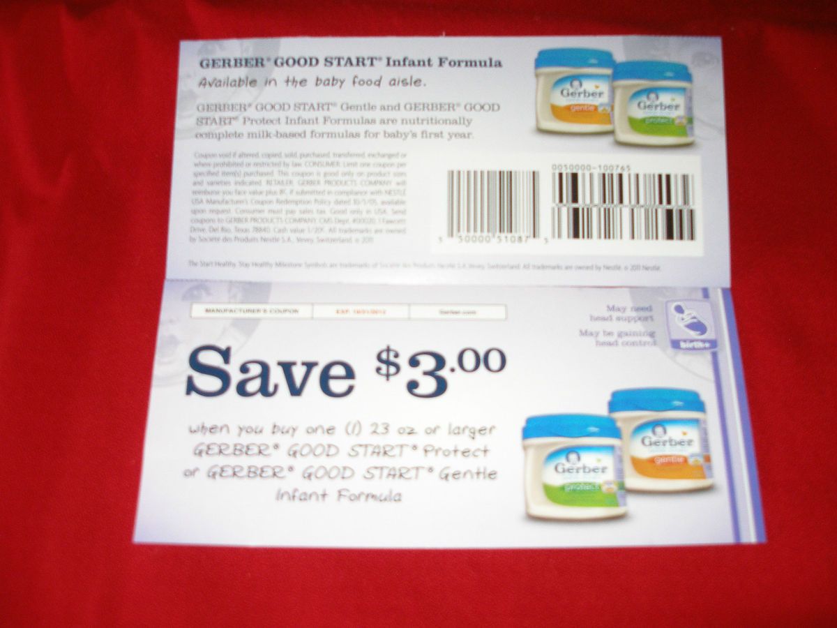 45 00 Gerber Good Start Formula Coupons 15x$3 23 oz or Larger