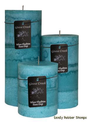 GOOSE Creek 3 x 8 Pillar Candle Aqua