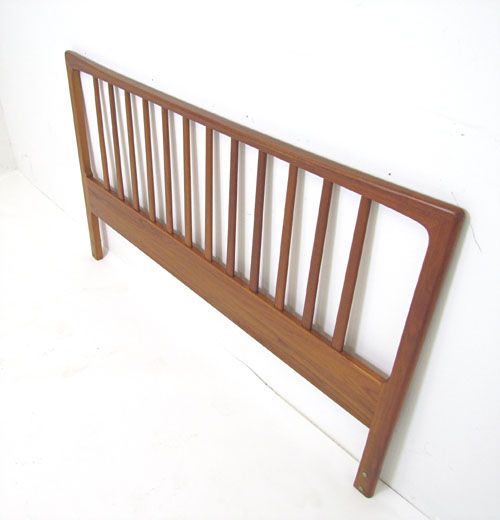 Teak Queen Bed Headboard, Folke Ohlsson for Dux Sweden Danish Modern