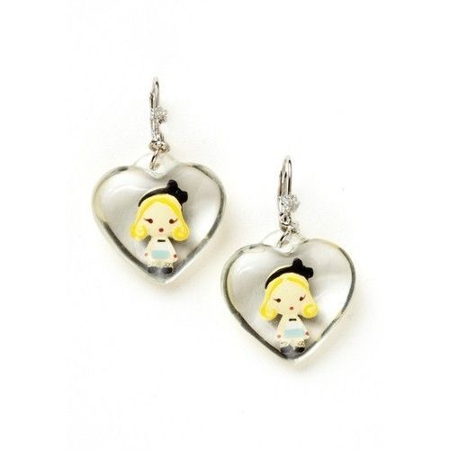 Harajuku Lovers Heart Drop Earrings Crystal $25