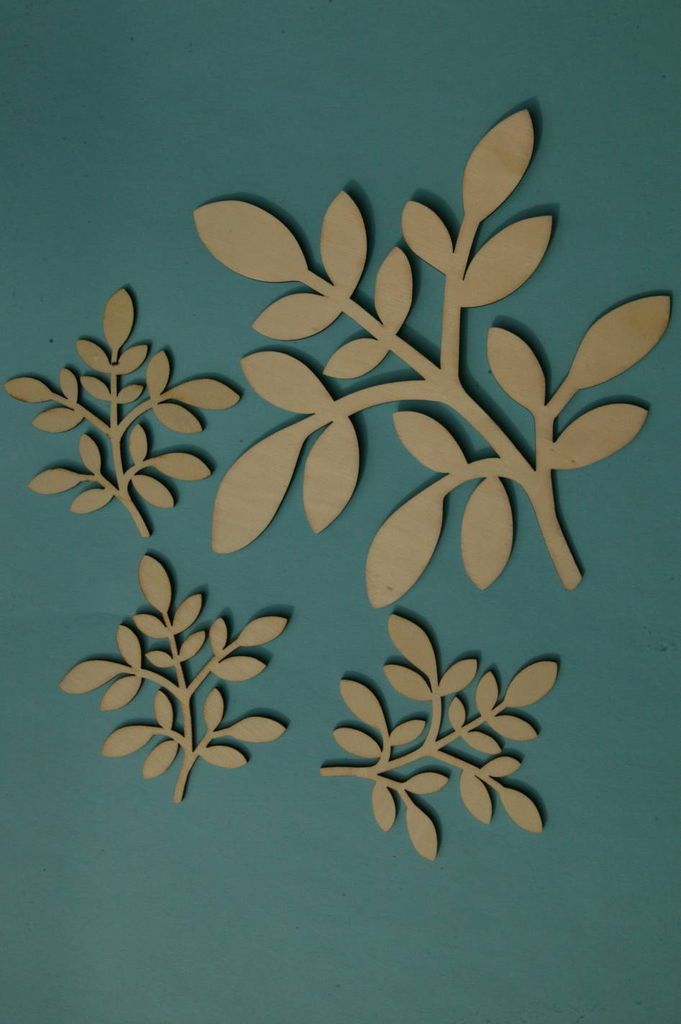 Blank WOODEN Shapes LEAVES also Birds Trees Animals Xmas LASER CUT 10