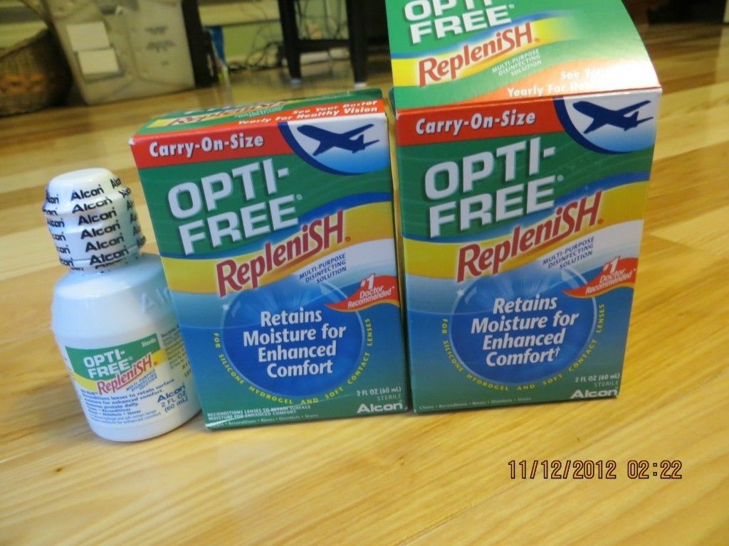 Lot 3 2oz CARRY ON SIZE OPTI FREE REPLENISH MULTI PURPOSE SOLUTION