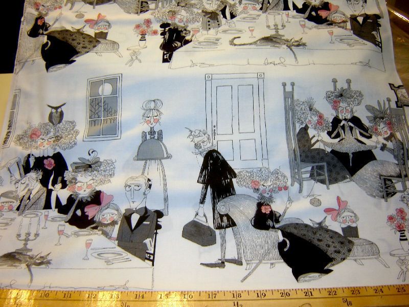 Fabric Henry A Ghastlie Night Gothic Halloween White