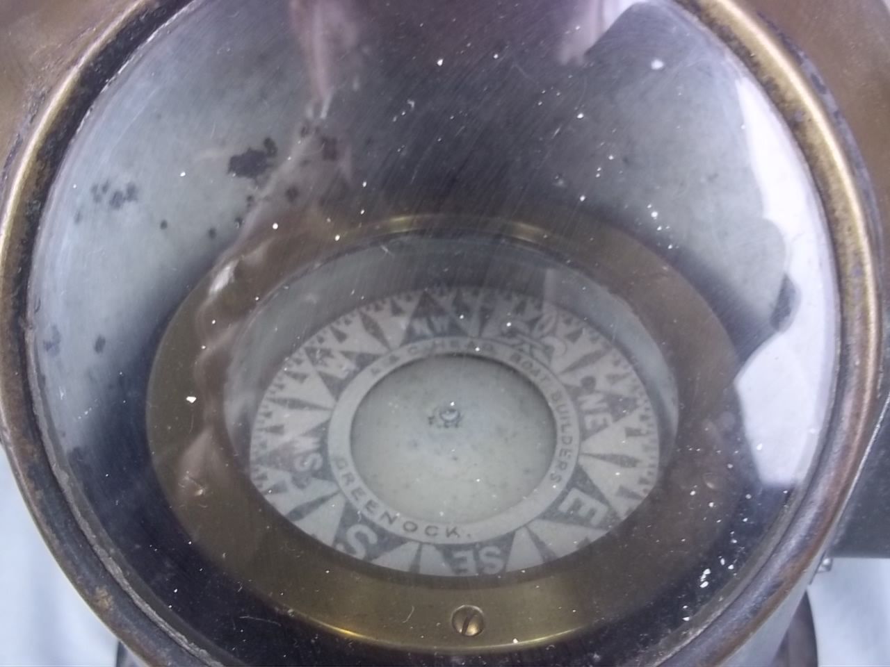  Ships Compass Binnacle with Side Light by A C Head of Greenock