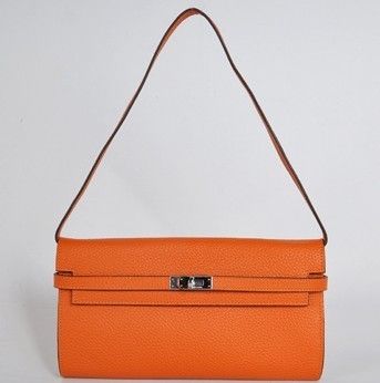 Hermès Kelly Shoulder Handbag Purse 26cm Silver Buckle Dust Bag Box