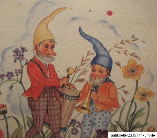 Herta Wasserkampf Artist Signed 2 Gnome Musicians Felix Korn Verlag