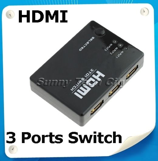 Port HDMI Audio Video Switch 1080p Splitter Remote