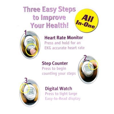 Smart Health Heart Rate Monitor Pedometer Watch Step Counter Exercise