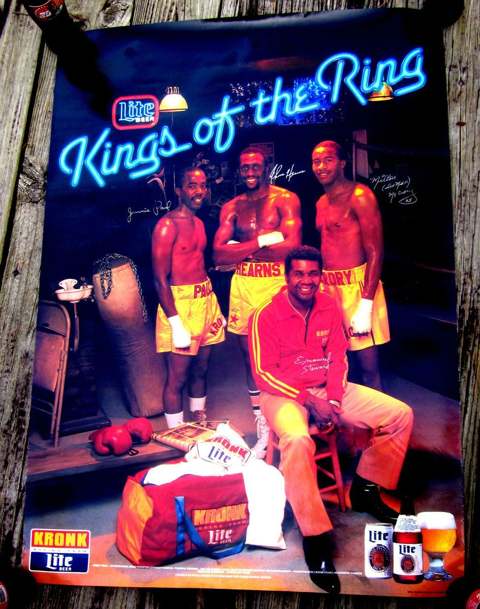 1980s Lite Beer Kronk Boxing Team Hearns Paul McCrory Emanuel Steward