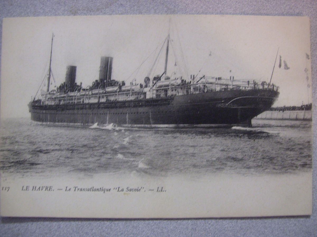 Le Havre La Transatlantique La Savoie SHIP Postcard