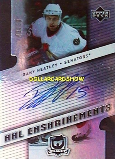 UD THE CUP 2006 DANY HEATLEY NHL SENATORS ENSHRINEMENTS AUTHENTIC