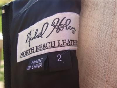 Michael Hoban North Beach Leather Gorgeous Little Black Dress EUC 4