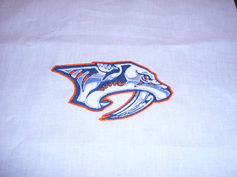 Nashville Predators Hockey Fabric Sport Quilt Block 1