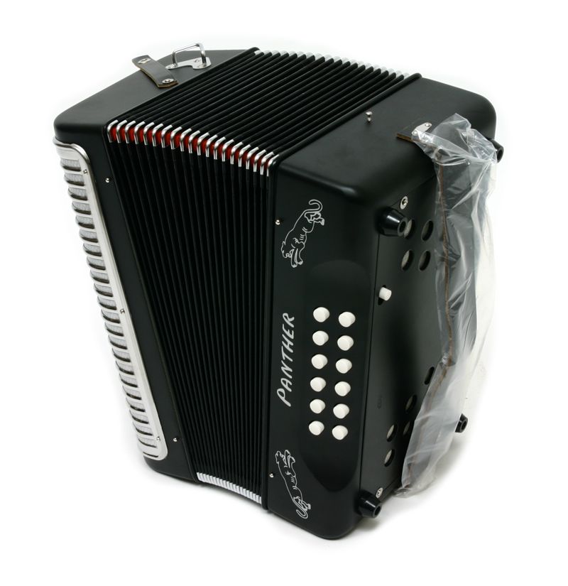 Hohner Ha 3100 Panther Diatonic Accordion Black G C F