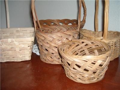 VINTAGE*LOT OF 5 BASKETS*WICKER*WEAVE*GIFT*STORAGE*FLOWERS*GREAT