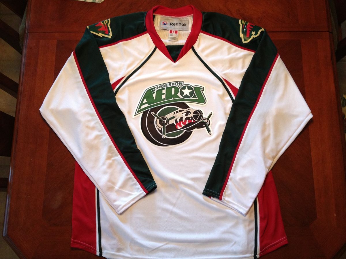 Houston Aeros AHL Reebok Hockey Jersey Minnesota Wild NHL Adult XL New