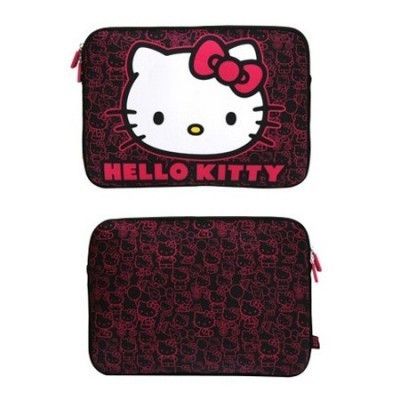 Hello Kitty MacBook Mac Pro Laptop Computer Case Sleeve 13 Pink Black