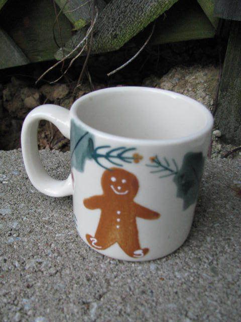 HARTSTONE POTTERY GINGERBREAD CHILD MUG Christmas Sample Older