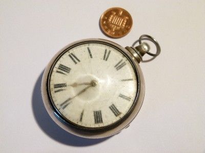 Antique Georgian D Frenham Helmsley Silver Pair Cased Pocket Watch