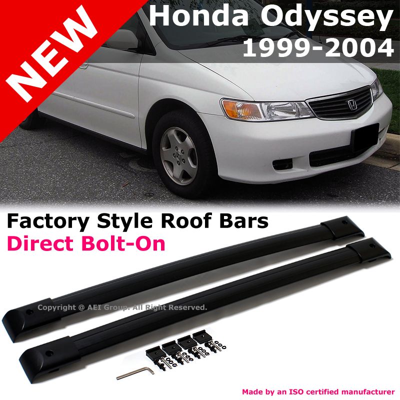 Honda Odyssey 99 04 Factory Style Black Roof Rack Cross Bar Set