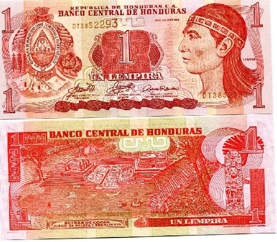 Honduras 1 Lempira 2006 P 84E UNC Lot 10 Pcs