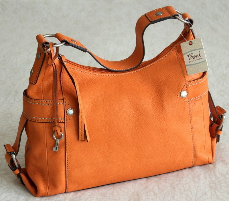 Fossil Hayley Large Hobo Light Orange