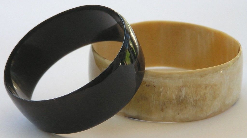  Handmade Organic Buffalo Horn Bracelet Bangle 1 inches VHBR05