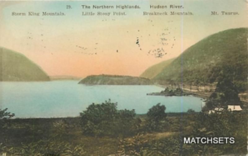 NEW YORK Hand Colored Northern Highlands Hudson River Albertype