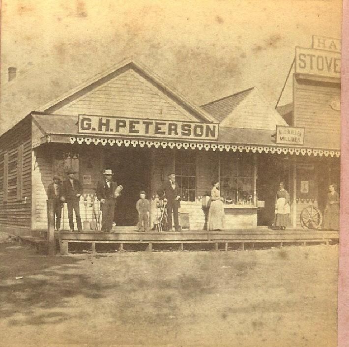  Stereoview West St Stores Healdsburg CA Downing California