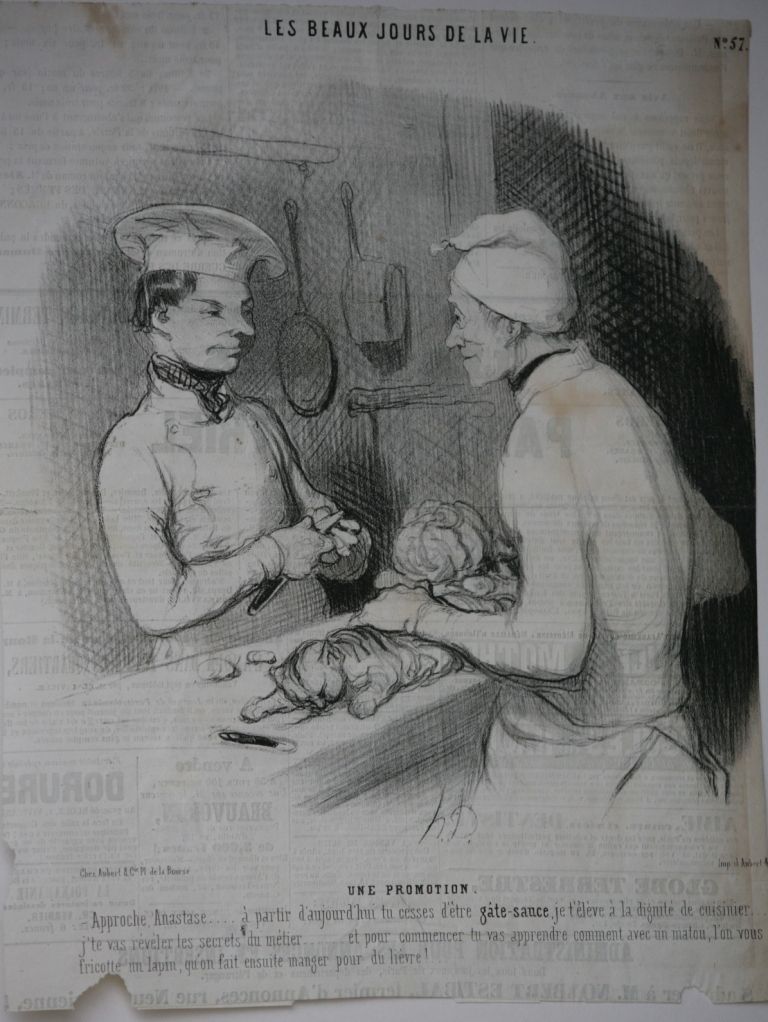 Honoré Daumier Antique Lithograph Aut Le Charivari Les Beaux Jours de