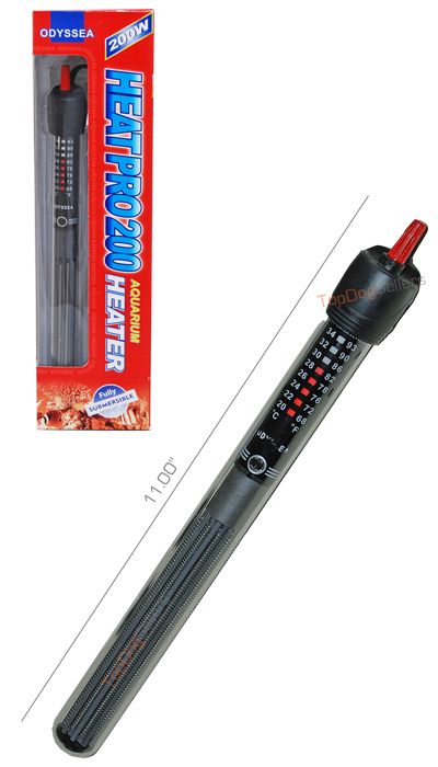 200W 200 Watts Aquarium Heater Submersible 40 60 G Freshwater Tropical