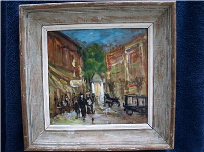 Early Mid 20THYC French Post Impressionist Townscape Oil Painting Ind