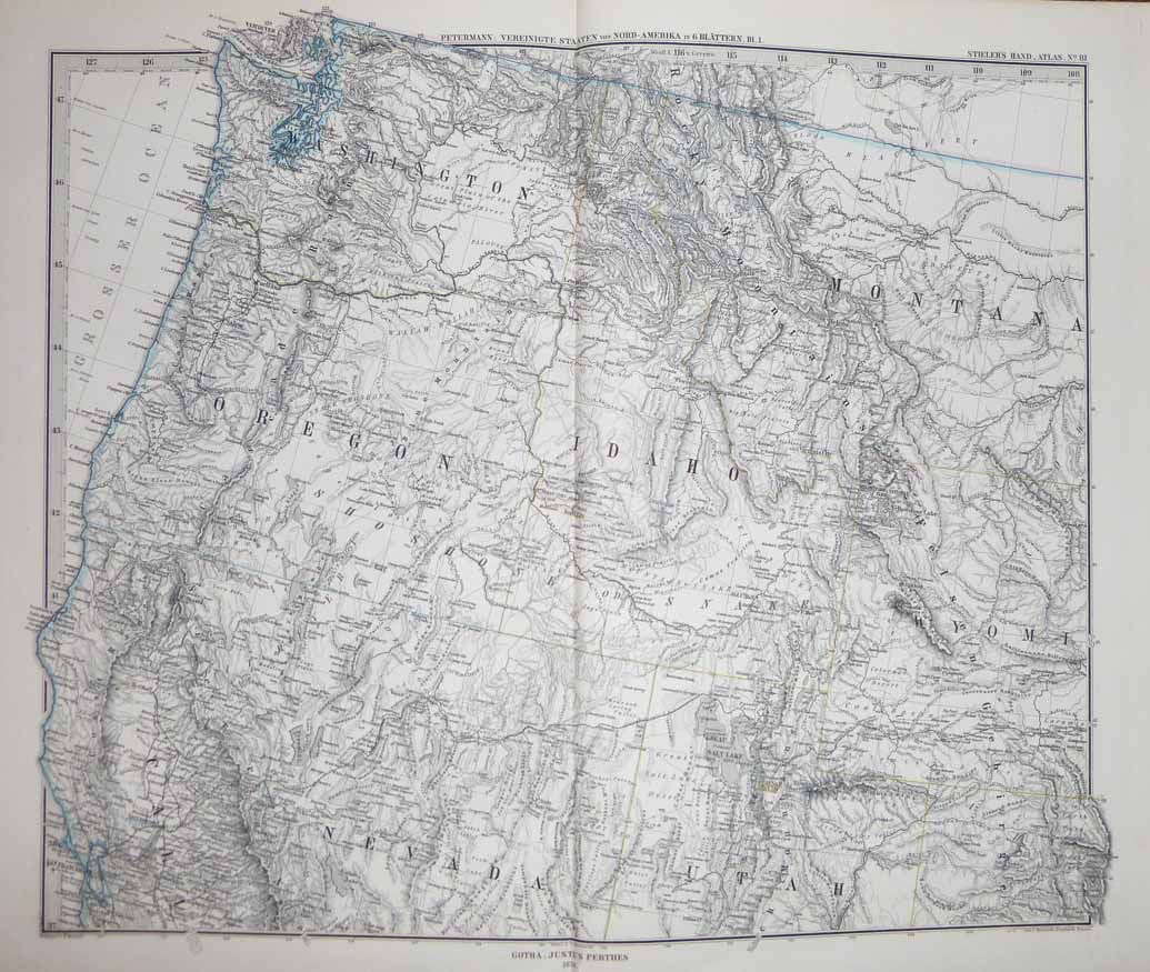 1876 STIELER Atlas 90 Maps   Lavishly Produced Pinnacle of the