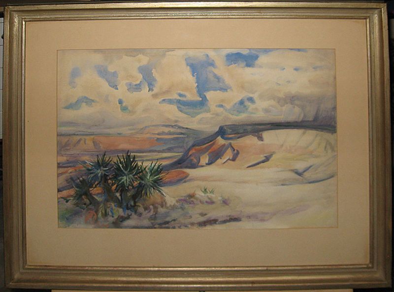 Henry G Keller RARE 1920s Arizona Desert WC Listed