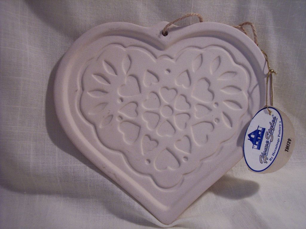 Hermitage Pottery Stoneware Cookie/Paper Mold ~ Heart Full of Heart