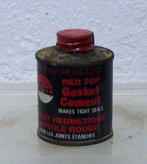 Rare Vintage WHIZ RED TOP car auto gasket cement oil tin can RM
