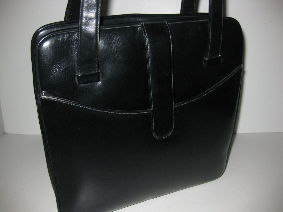 Original by HOLZMAN Black Leather STRUCTURED Vintage Compartment