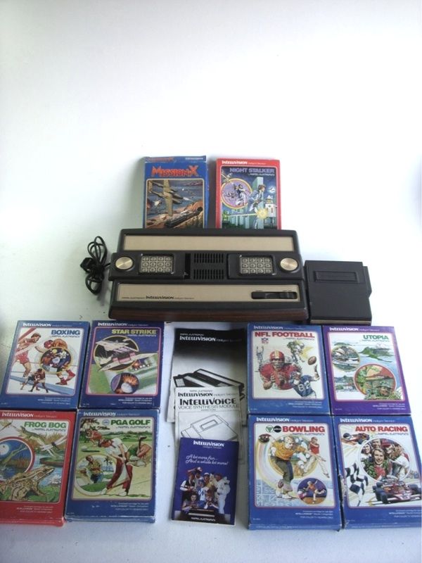 Mattel Intellivision Video Game System Console 10 Games