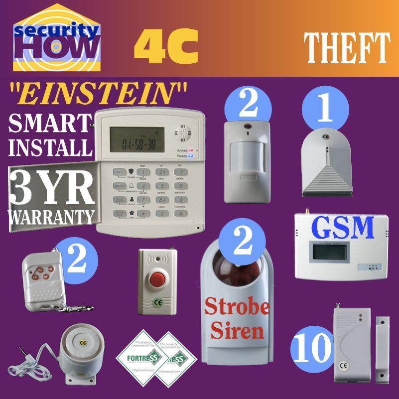 GSM Cellular Wireless Home Security System House Alarm 3 Year Warranty