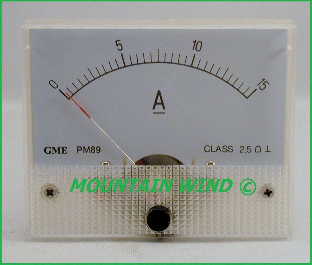 DC 15 Amp Meter Analog for Wind Turbine Generator Solar