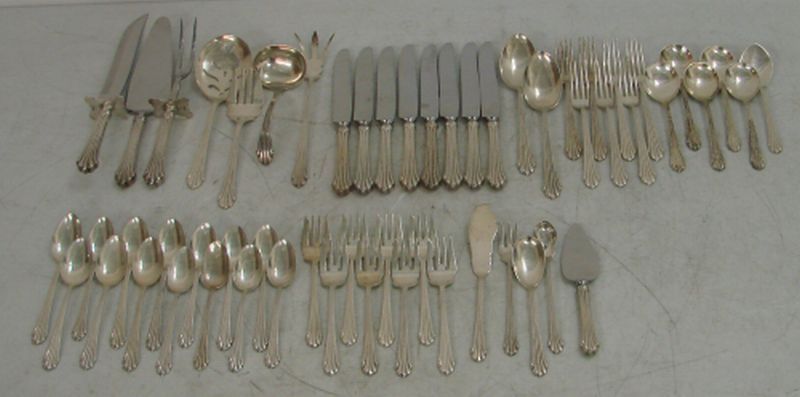 Stieff Homewood 55pcs Sterling Silver Flatware Lot 88oz 60 5oz of