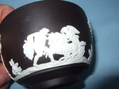 Vintage Wedgwood Black Basalt Jasper Ware Sugar Bowl